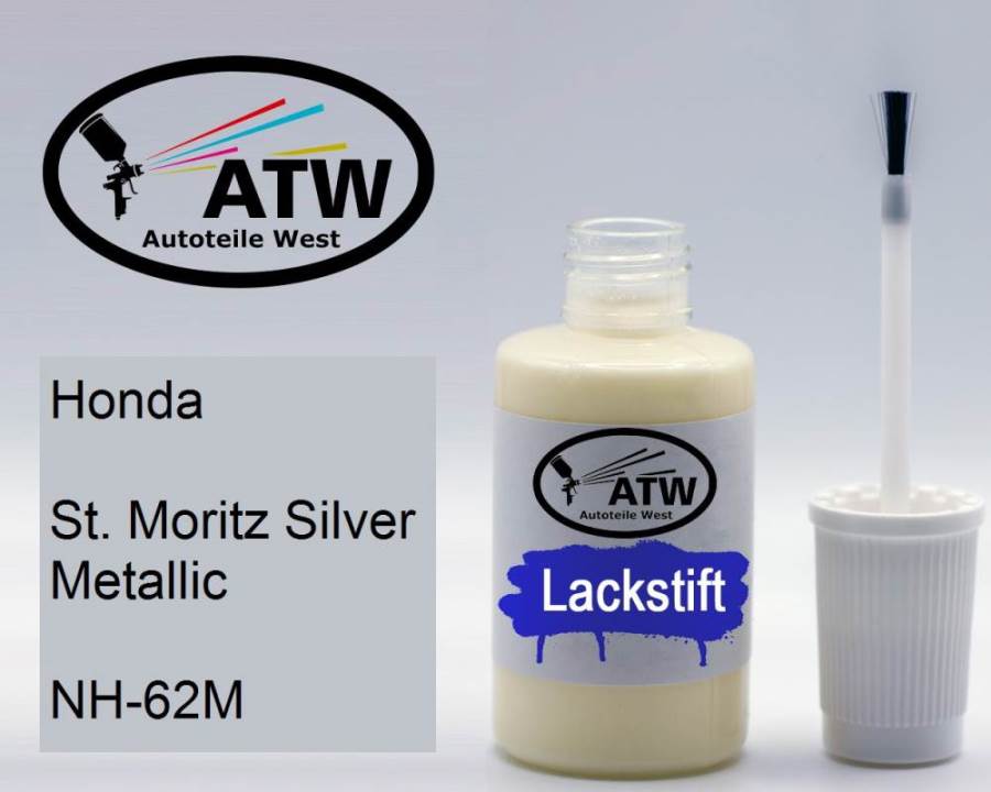 Honda, St. Moritz Silver Metallic, NH-62M: 20ml Lackstift, von ATW Autoteile West.